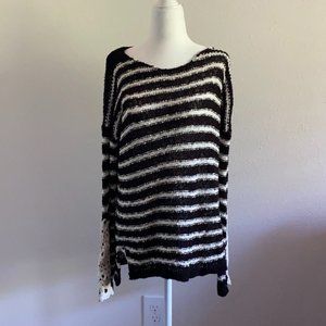 Rip Curl Open Weave Striped Sweater